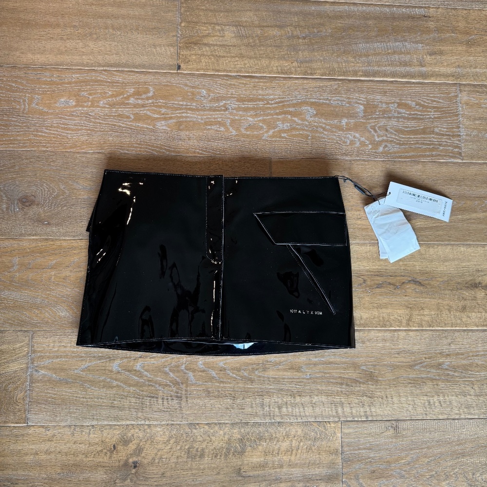 1017 ALYX 9SM Logo Embroidered High-Shine Mini Skirt